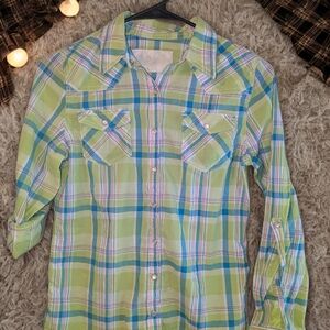 Men's Green Plaid Shirt